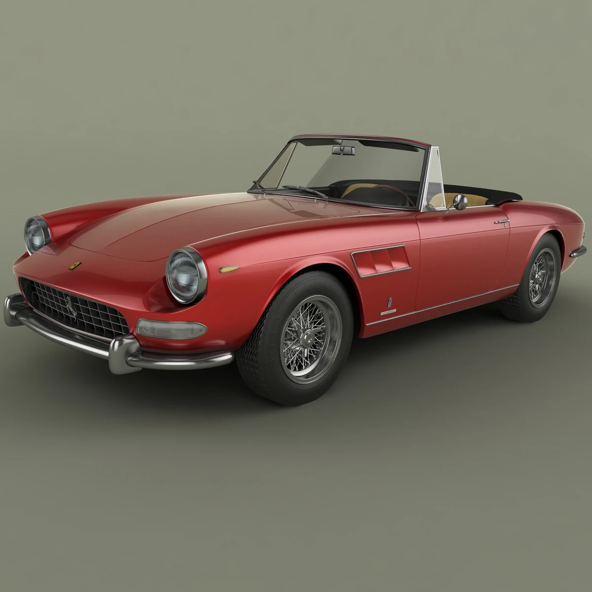 ferrari 275 gts 3D Model .c4d .max .obj .3ds .fbx .stl .blend
