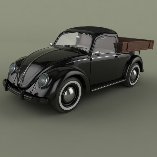 volksvagen beetle pick-up 3D Модель .c4d .max .obj .3ds .fbx .stl .blend 