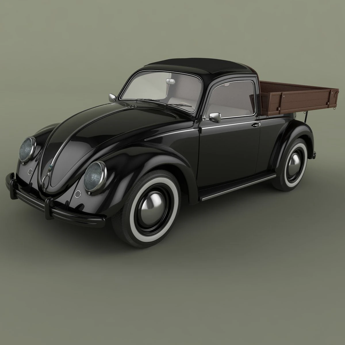 volksvagen beetle pick-up 3D Model .c4d .max .obj .3ds .fbx .stl .blend