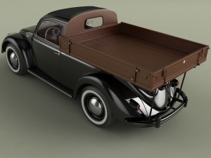volksvagen beetle pick-up 3D Модель