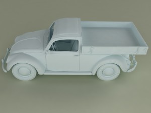 volksvagen beetle pick-up 3D Модель