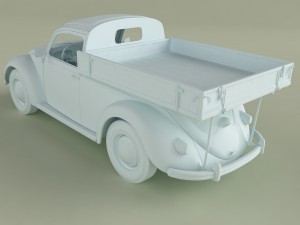 volksvagen beetle pick-up 3D Модель