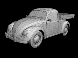volksvagen beetle pick-up 3D Модель