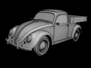 volksvagen beetle pick-up 3D Модель