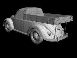 volksvagen beetle pick-up 3D Модель