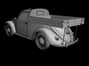 volksvagen beetle pick-up 3D Модель