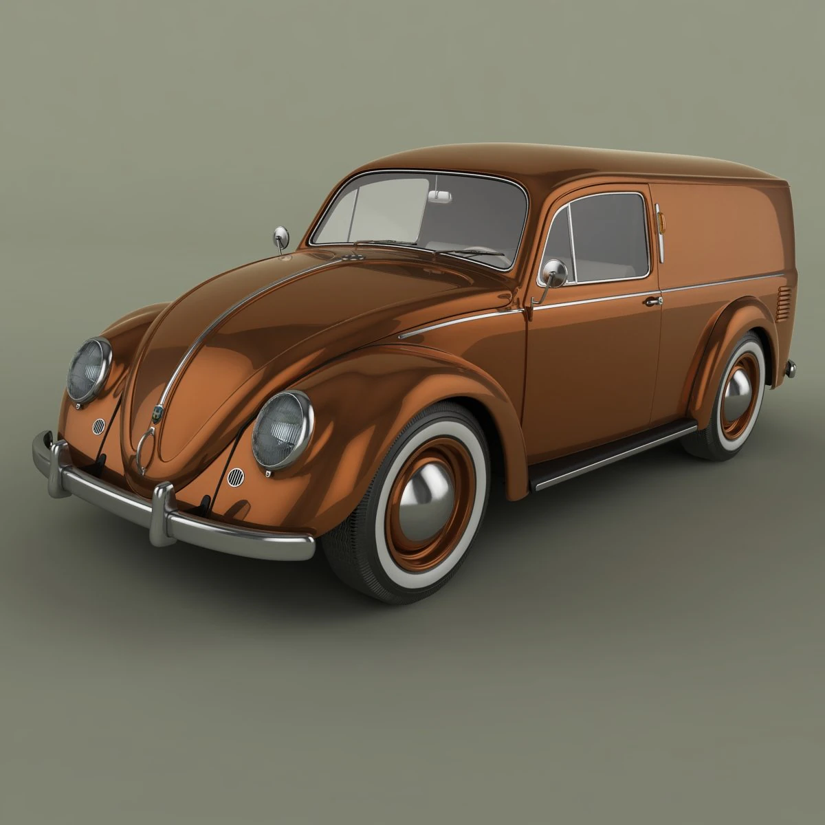 volkswagen beetle van 3D Model .c4d .max .obj .3ds .fbx .stl .blend 
