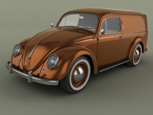 volkswagen beetle van 3D Model
