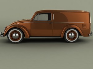 volkswagen beetle van 3D Model