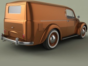 volkswagen beetle van 3D Model