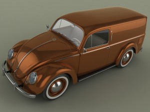 volkswagen beetle van 3D Model