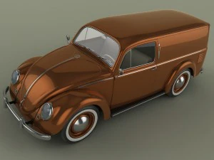 volkswagen beetle van 3D Model