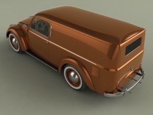 volkswagen beetle van 3D Model