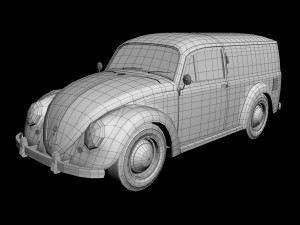 volkswagen beetle van 3D Model