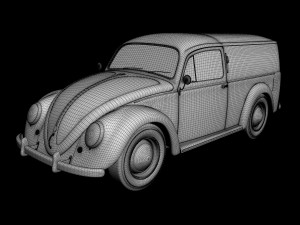 volkswagen beetle van 3D Model