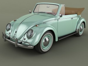 volkswagen beetle karmann cabrio 3D-Modell