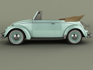 volkswagen beetle karmann cabrio 3D Model