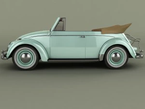 volkswagen beetle karmann cabrio 3D Model
