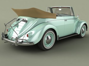 volkswagen beetle karmann cabrio 3D Model
