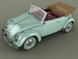 volkswagen beetle karmann cabrio 3D Model