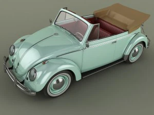 volkswagen beetle karmann cabrio 3D Model