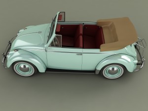 volkswagen beetle karmann cabrio 3D Model