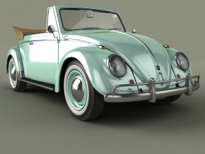 volkswagen beetle karmann cabrio 3D Model