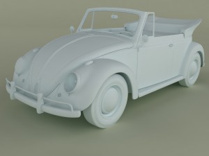 volkswagen beetle karmann cabrio 3D Model