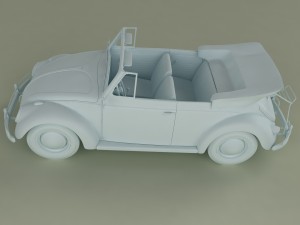 volkswagen beetle karmann cabrio 3D Model