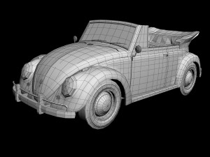 volkswagen beetle karmann cabrio 3D Model