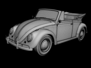 volkswagen beetle karmann cabrio 3D Model