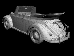 volkswagen beetle karmann cabrio 3D Model
