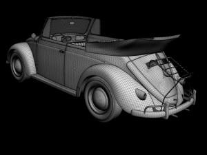 volkswagen beetle karmann cabrio 3D Model