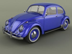 volkswagen beetle 1958 3D Model