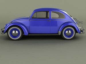 volkswagen beetle 1958 3D Модель