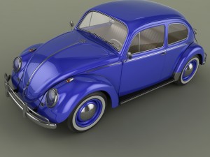 volkswagen beetle 1958 3D Модель