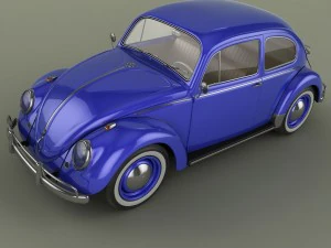 volkswagen beetle 1958 3D Model