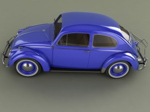 volkswagen beetle 1958 3D Модель