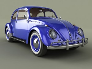 volkswagen beetle 1958 3D Модель