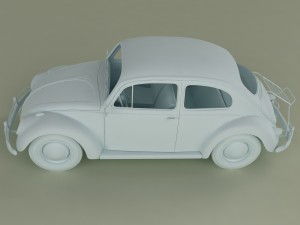 volkswagen beetle 1958 3D Модель