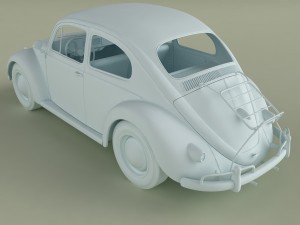 volkswagen beetle 1958 3D Модель