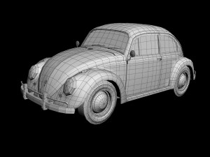 volkswagen beetle 1958 3D Модель