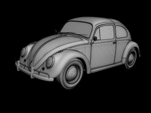 volkswagen beetle 1958 3D Модель