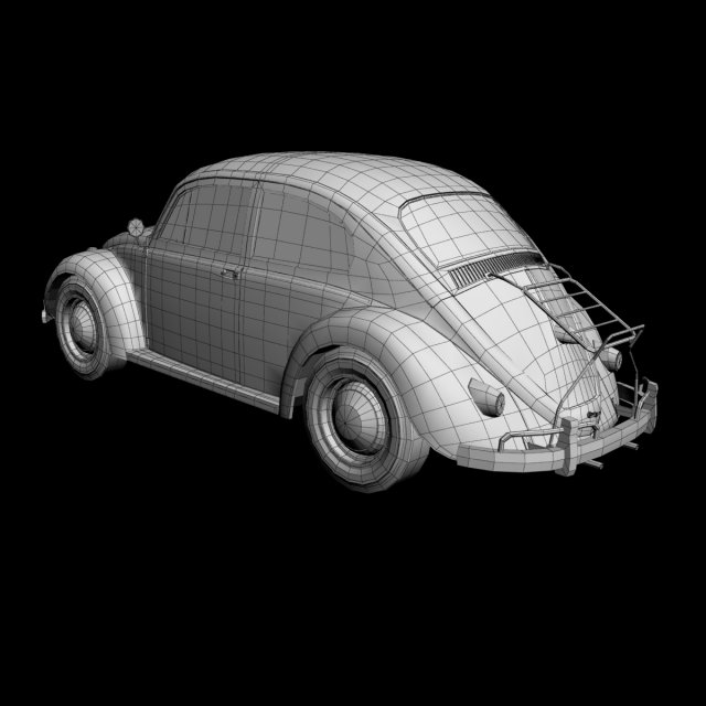 Download volkswagen beetle 1958 3D Model