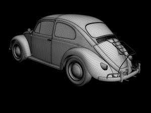 volkswagen beetle 1958 3D Модель