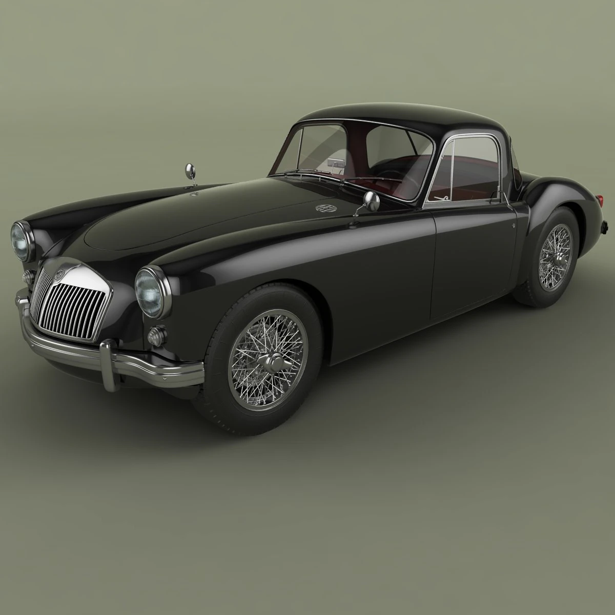 mg mga coupe 3D Model .c4d .max .obj .3ds .fbx .stl .blend
