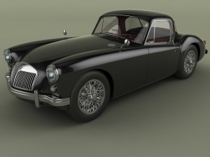 mg mga coupe 3D-Modell