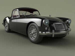 mg mga coupe 3D Model