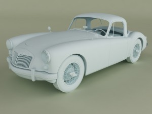 mg mga coupe 3Dモデル