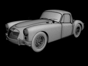 mg mga coupe 3D Model